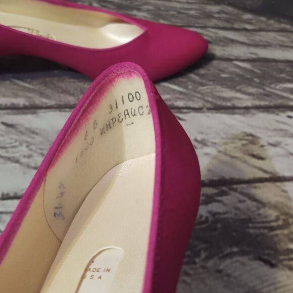 VTG Dyeables White Heels Dyed Pink sz 6B Shoes - Picture 8 of 9